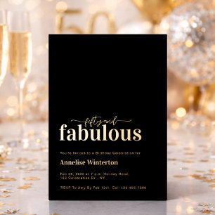 Gold Foil Fifty and Fabulous 50th Birthday Party