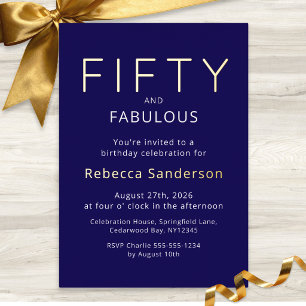 Gold Foil Fifty and Fabulous 50th Birthday Party