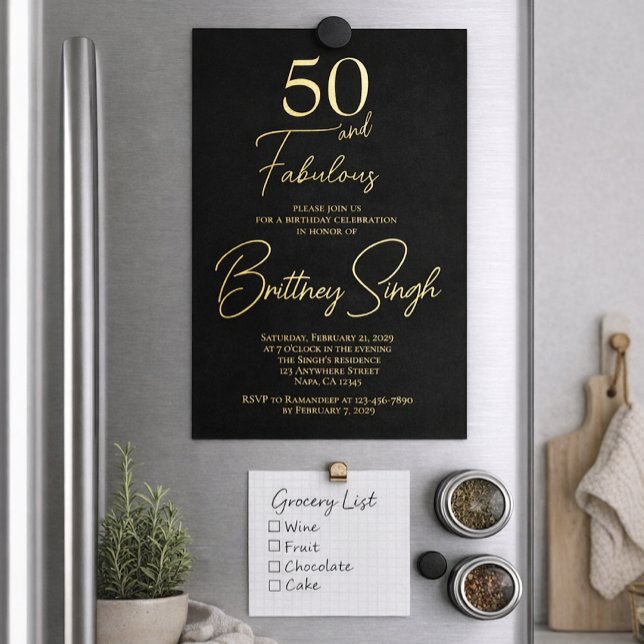 Gold Foil Fifty and Fabulous 50th Birthday Party (Creator Uploaded)