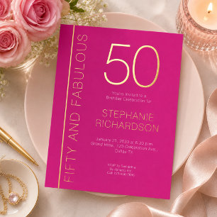 Gold Foil Fifty and Fabulous 50th Birthday Party