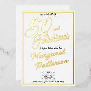 Gold Foil Fifty and Fabulous 50th Birthday Party