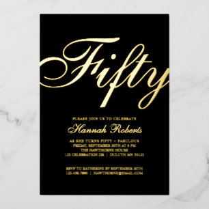 Gold Foil Fifty and Fabulous 50th Birthday Party
