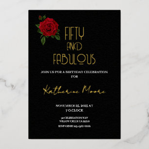 Gold Foil Fifty and Fabulous 50th Birthday Party F