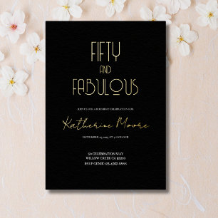 Gold Foil Fifty and Fabulous 50th Birthday Party F