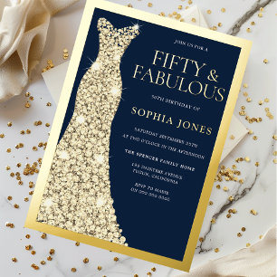 Gold Foil Fifty & Fabulous 50th Birthday Party
