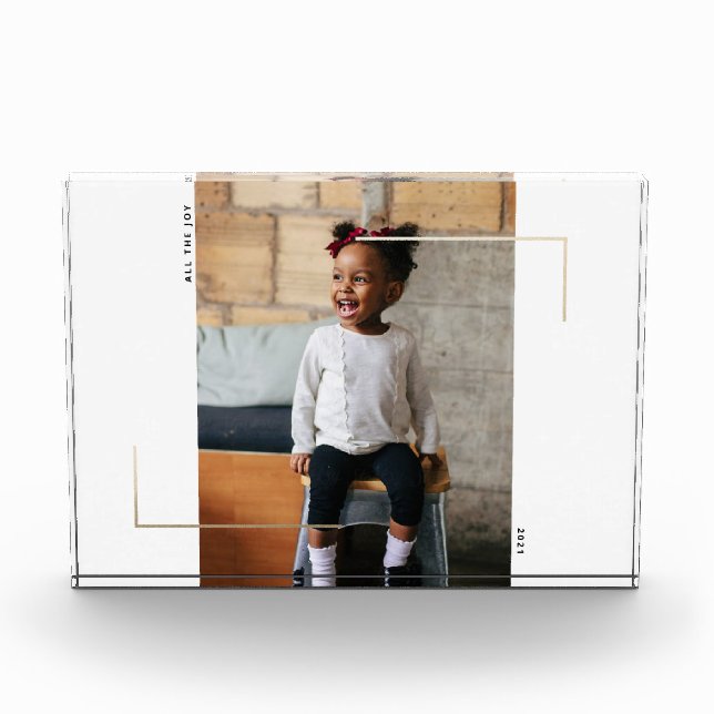 Gold Foil Framed Photo Block (Front)