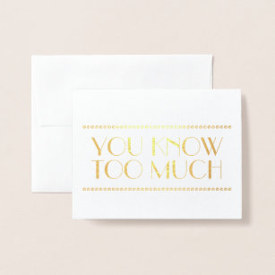 Gold Foil | Funny Bridesmaid or Maid of Honor Foil Card