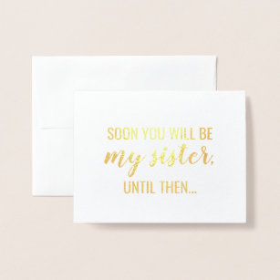 Gold Foil | Funny Bridesmaid or Maid of Honor Foil Card