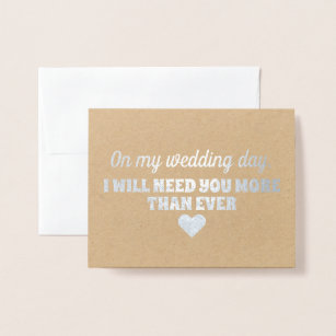 Gold Foil | Funny Bridesmaid or Maid of Honor Foil Card
