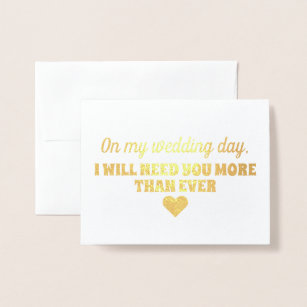Gold Foil | Funny Bridesmaid or Maid of Honor Foil Card