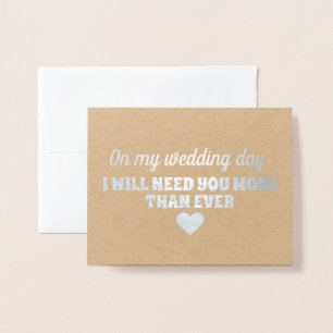 Gold Foil Funny Bridesmaid or Maid of Honour Card