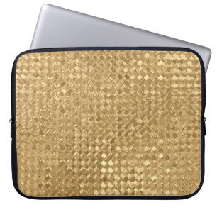 Gold foil, glitter seamless texture. laptop sleeve
