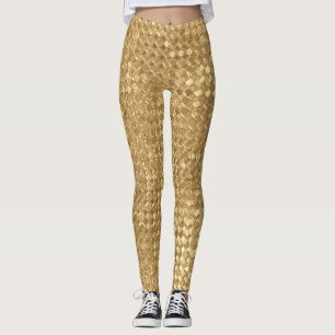 Gold foil, glitter seamless texture. leggings