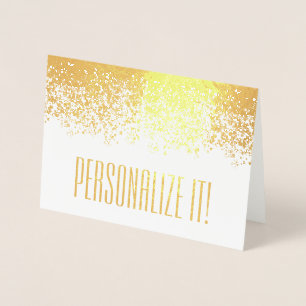 Gold Foil Glitzy Border Card