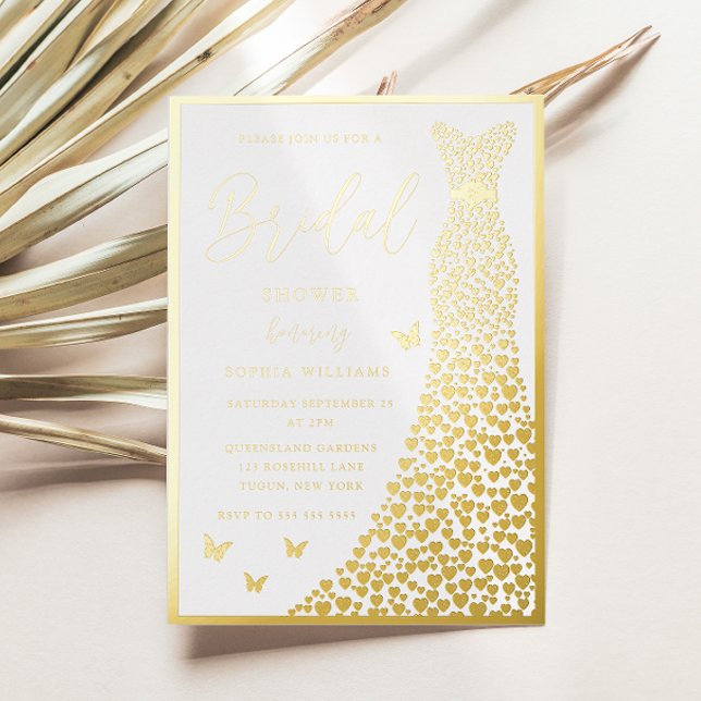 Gold Foil Gown Elegant Bridal Shower Real Golden  (Creator Uploaded)