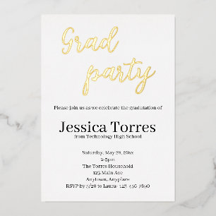 Gold Foil Grad Party Graduation