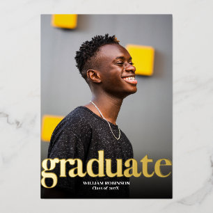 Gold FOIL GRADUATE TWO PHOTOS GRADUATION