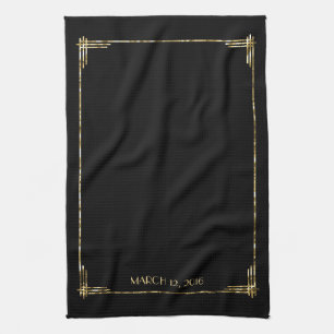 Gold Foil Great Gatsby Art Deco Guest Towels