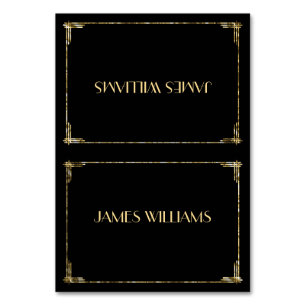 Gold Foil Great Gatsby Art Deco Place Setting Card
