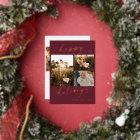 Gold Foil Happy Holidays Photo Christmas Card