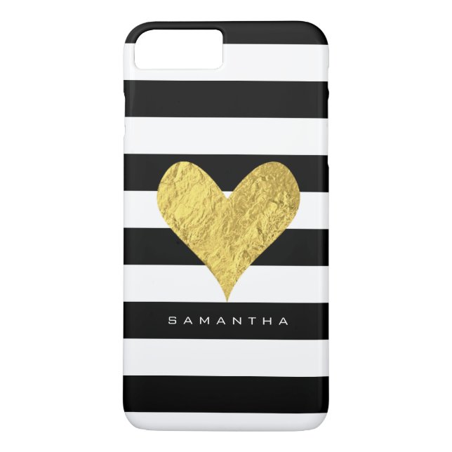 Gold Foil Heart Case-Mate iPhone Case (Back)