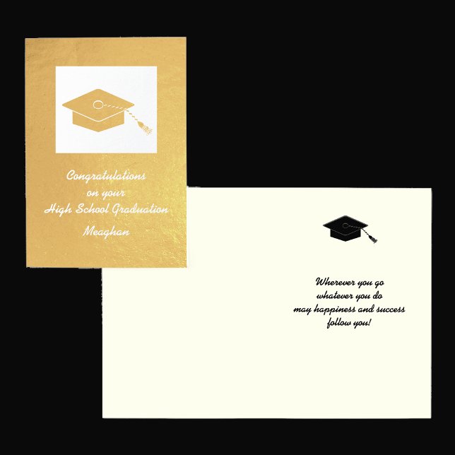 Gold Foil High School Graduation Card (Creator Uploaded)