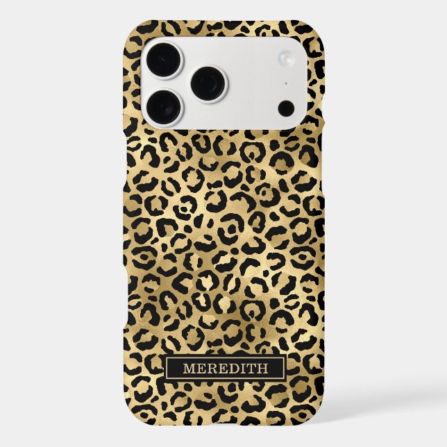 Gold Foil Leopard Print Monogrammed (Back)