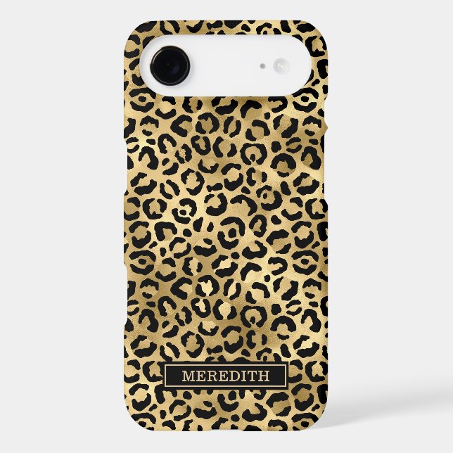 Gold Foil Leopard Print Monogrammed (Back)