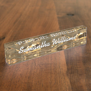 Gold Foil Look Custom Desk Nameplate