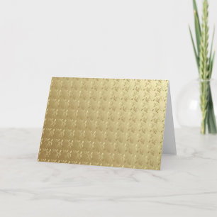 gold foil look leaves on gold background holiday card
