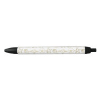Gold Foil Look Sea Shells Chic Beach Elegant White
