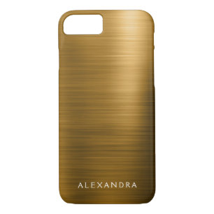 Gold Foil Luxury Metallic Monogram Name iPhone 8/7 Case