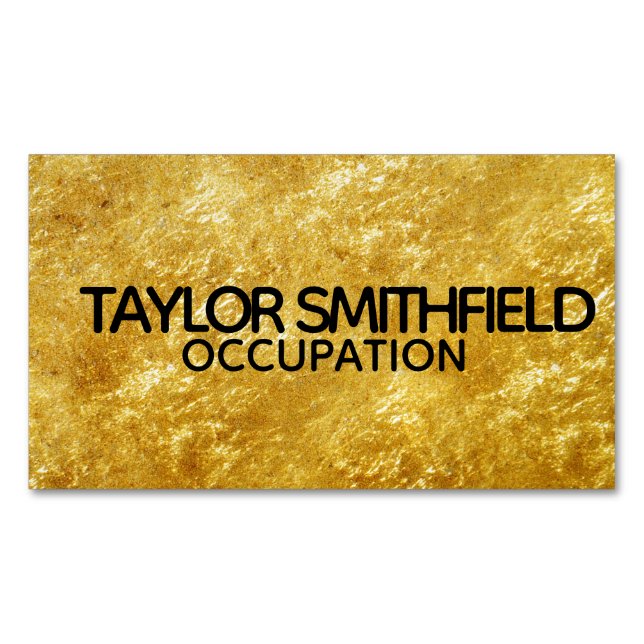 Gold Foil Magnetic Business Card (Front)