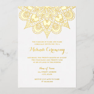 Gold Foil Mandala Mehndi Ceremony