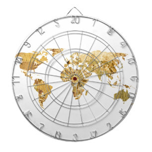 Gold Foil Map Dartboard