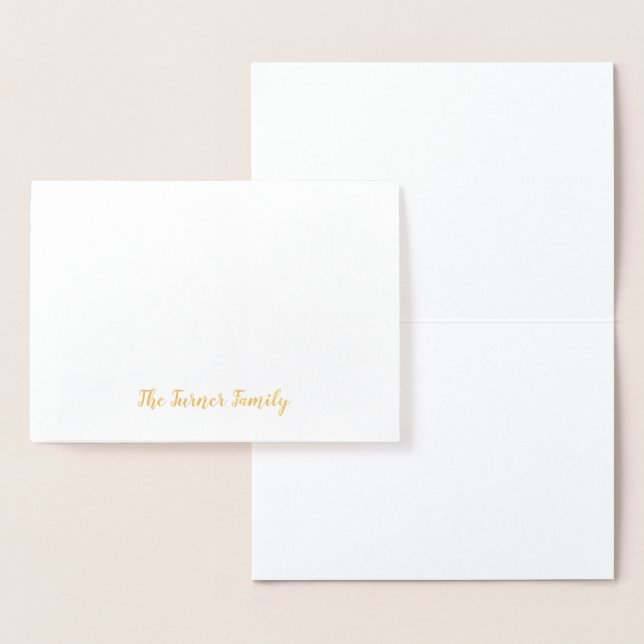 Gold Foil Merry Christmas Snowflake Monogram Card (Display)