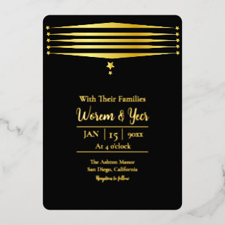 Gold Foil Modern Luxury Vector Invitation Card