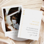Gold Foil Monogram Minimalist Wedding<br><div class="desc">Gold Foil Monogram Minimalist Wedding Foil Invitation</div>