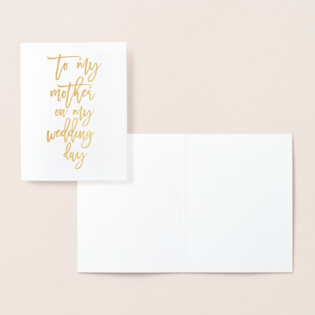 Gold Foil Mother of the bride Wedding Thank You Card (Display)