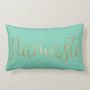 Gold Foil Namaste Lumbar Cushion