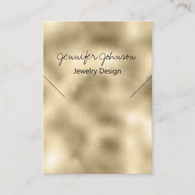 Gold Foil Necklace Display Card (Front)