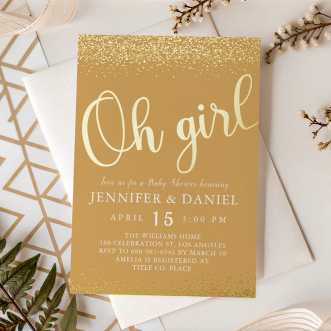 Gold Foil Oh Girl Glam Confetti Script (Creator Uploaded)