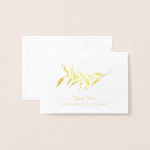 Gold Foil Olive Branch   Wedding Foil Card