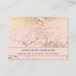*~* Gold Foil Pastel Beauty Wedding Elegant  Business Card