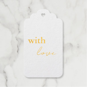 Gold Foil Personalised With Love Gift Tags