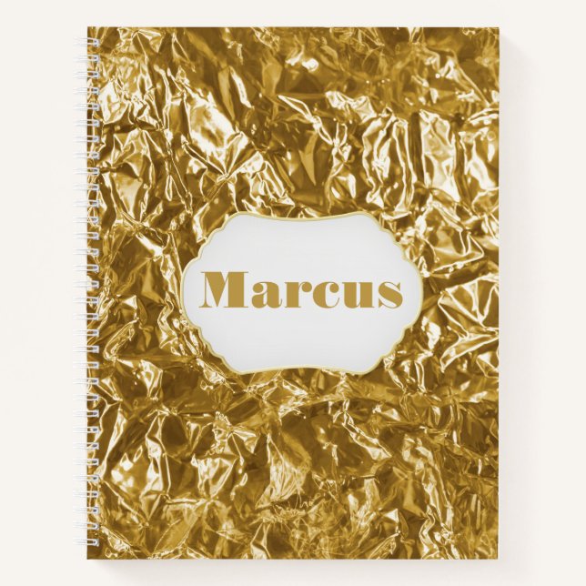Gold Foil Personalized Notebook (Front)
