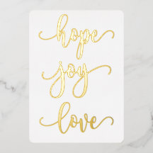 Gold Foil Photo Christmas Card