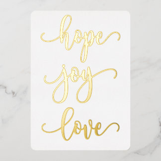 Gold Foil Photo Christmas Card