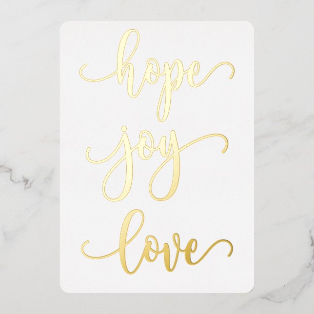 Gold Foil Photo Christmas Card (Front)