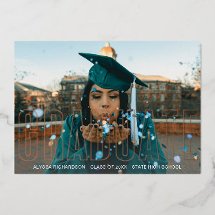 Gold Foil Photo Graduate Announcement